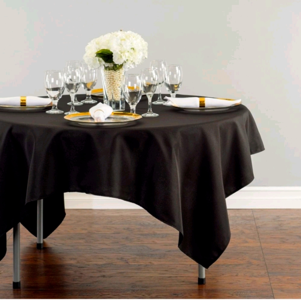 70 in square polyester tablecloth